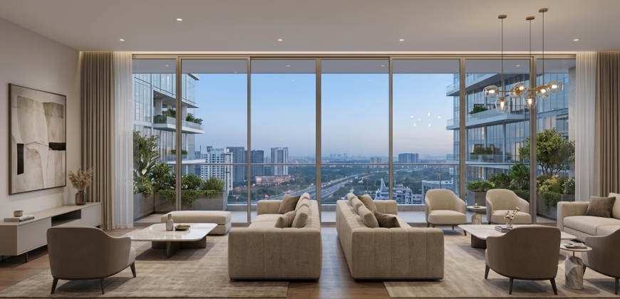 Modern 3 BHK High-Rise Apartment in Golf Course Road